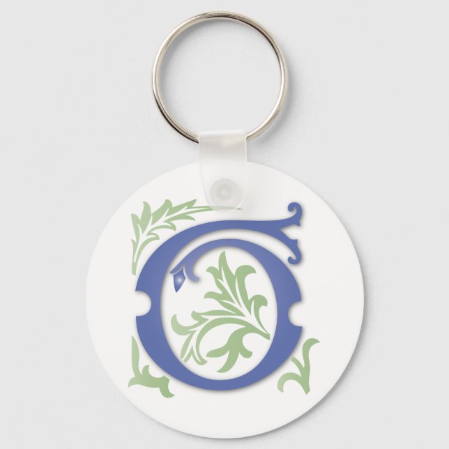 Fleur-de-lis G Monogram Key Ring (Front)