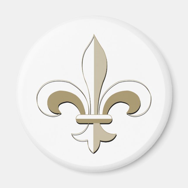 Fleur de lis - Gold Magnet (Front)