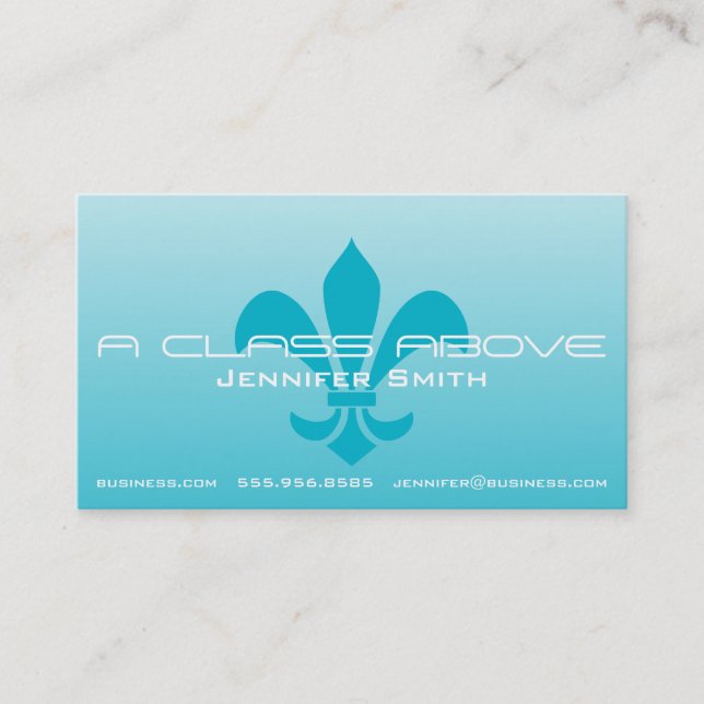 Fleur de Lis Gradient Faded Light Choose Any Business Card (Front)