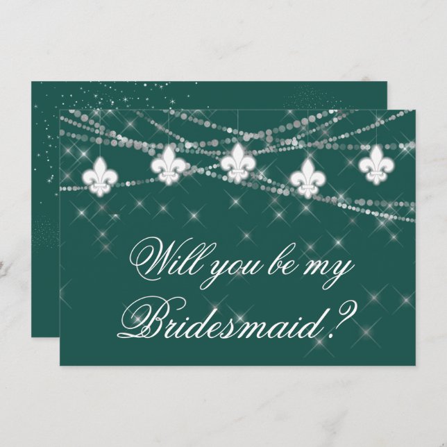 Fleur de Lis Green Lights | Bold Be My Bridesmaid (Front/Back)