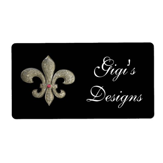 Fleur de lis handmade labels
