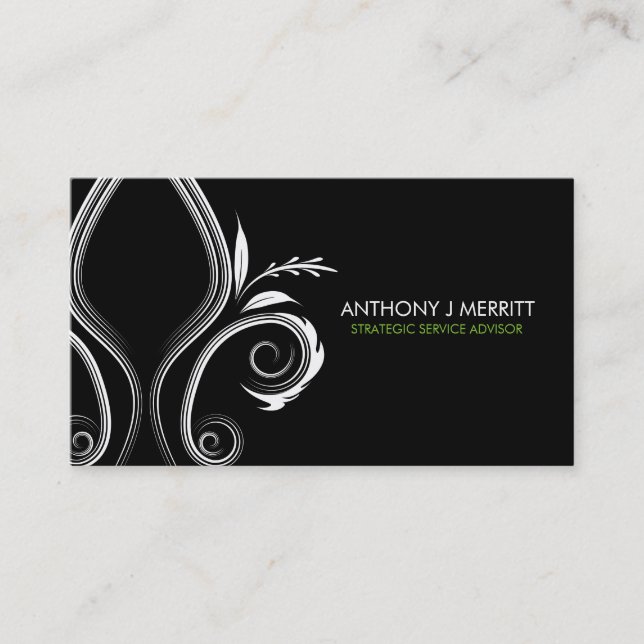 Fleur De Lis Icon Business Card (Front)