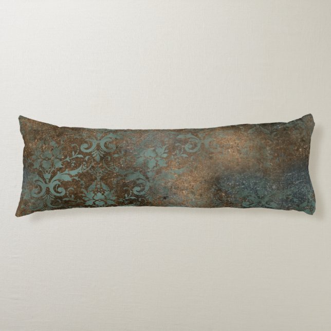 Fleur De Lis in a Rusty Background Body Cushion (Front)