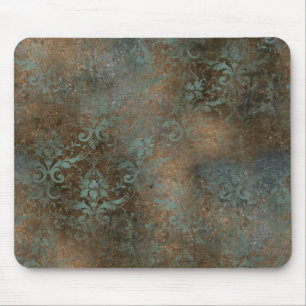 Fleur De Lis in a Rusty Background Mouse Pad