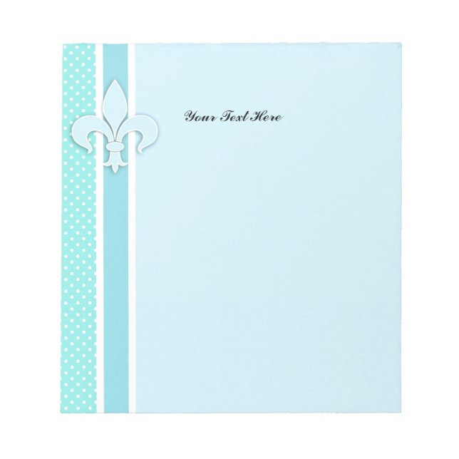 Fleur-de-Lis in Blue Notepad (Front)