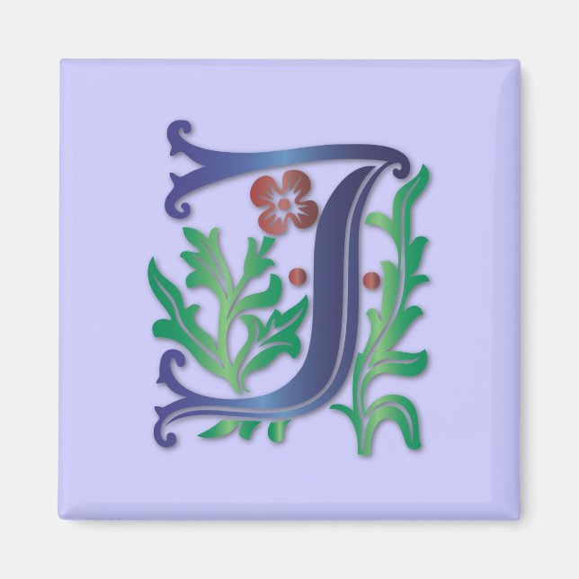 Fleur-de-lis J Monogram Magnet (Front)