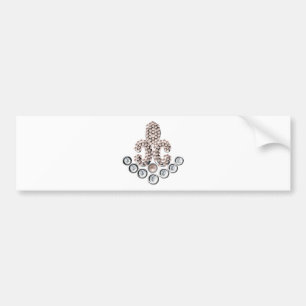 Fleur De Lis-jewelled Bumper Sticker