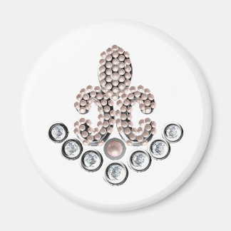 Fleur De Lis-jewelled Magnet