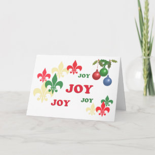 Fleur de Lis Joy Holiday Greeting