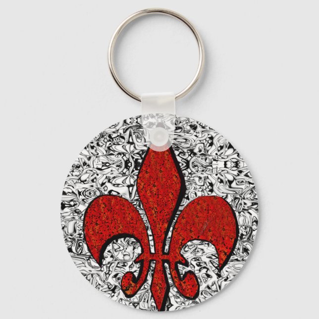 fleur de lis key ring (Front)