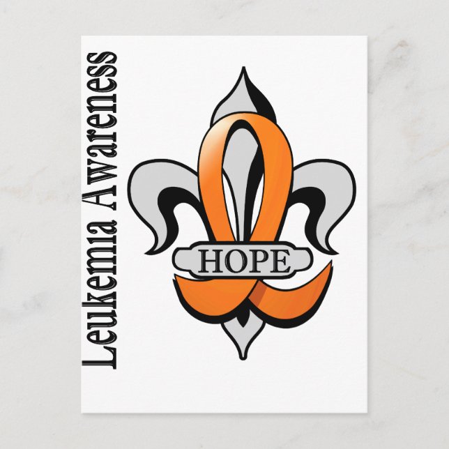 Fleur De Lis Leukaemia Hope Postcard (Front)
