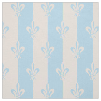 Fleur de Lis Light Blue & Pink Champagne Fabric