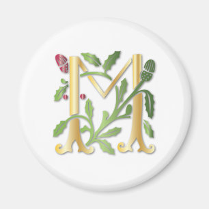 Fleur-de-lis M Monogram Magnet