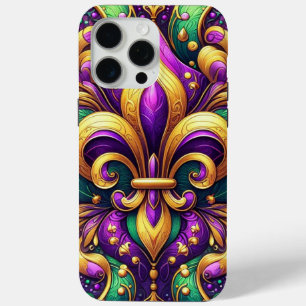 fleur de lis mardi gras iPhone 15 pro max case
