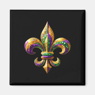 Fleur-de-lis Mardi Gras Symbol Carnival Parade Cos Magnet