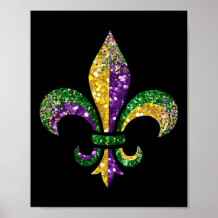 Fleur De Lis Mardi Gras Symbol Louisiana New Orlea Poster