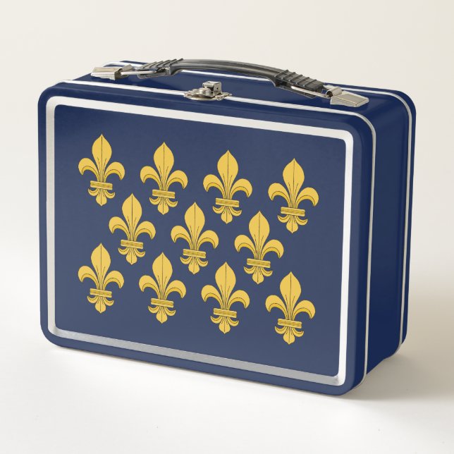 Fleur-de-lis Metal Lunch Box (Front)