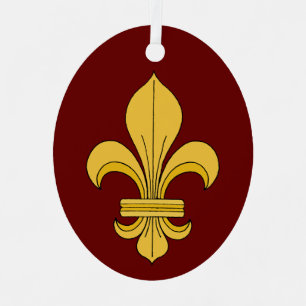 Fleur-de-lis Metal Tree Decoration