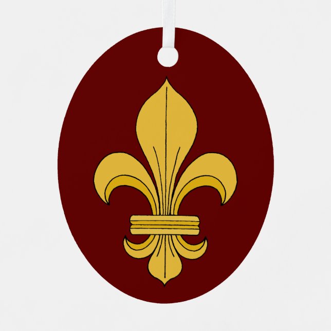 Fleur-de-lis Metal Tree Decoration (Front)