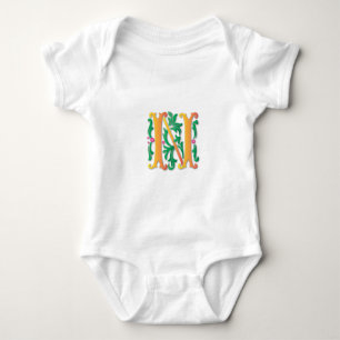 Fleur-de-lis N Monogram Baby Bodysuit