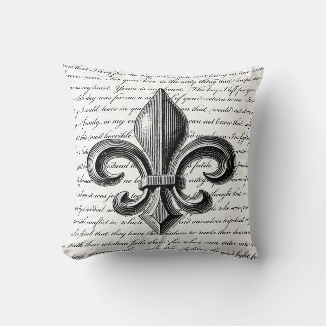 Fleur-de-Lis New Orleans Design Pillow (Front)