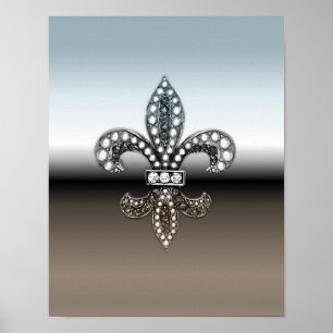 Fleur De Lis New Orleans Poster Jewel Sparkle