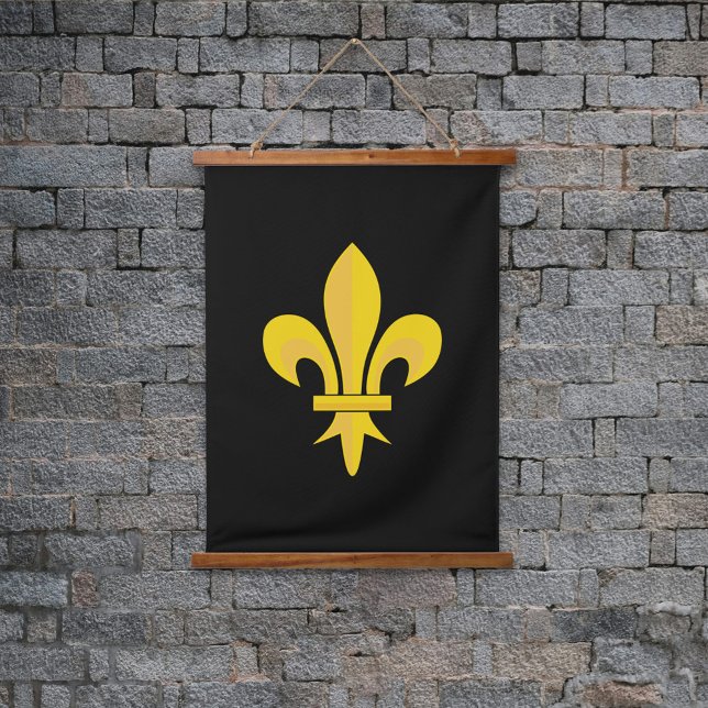 Fleur de Lis on Black Hanging Tapestry (Fleur de Lis on Black Hanging Tapestry)