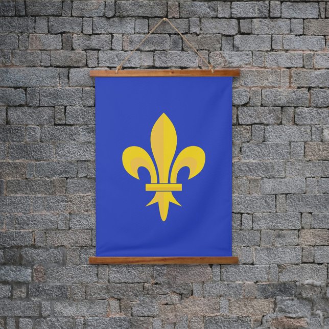 Fleur de Lis on Royal Blue Hanging Tapestry (Fleur de Lis on Royal Blue Hanging Tapestry)