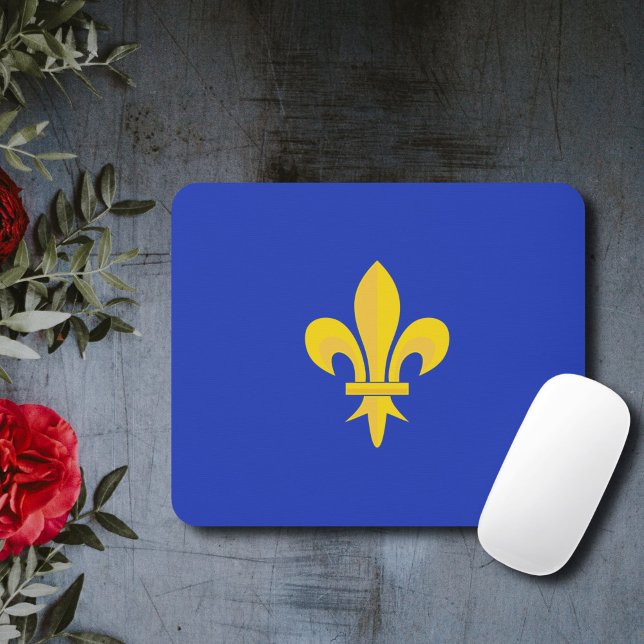 Fleur de Lis on Royal Blue Mouse Pad (Fleur de Lis on Royal Blue Mouse Pad)