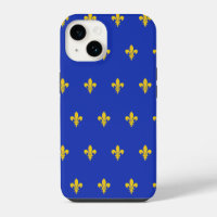Fleur de Lis on Royal Blue Phone Case