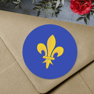Fleur de Lis on Royal Blue Sticker
