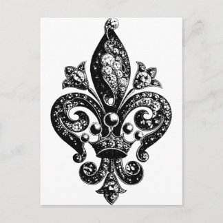 Fleur de Lis Ornate Intricate Postcard
