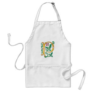 Fleur-de-lis P Monogram Standard Apron