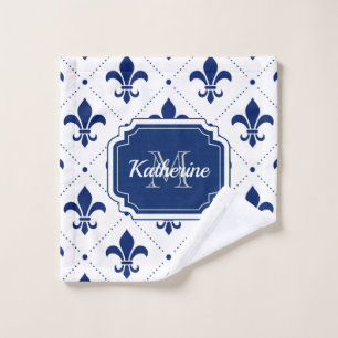 Fleur-de-lis Pattern Bath Towel Set