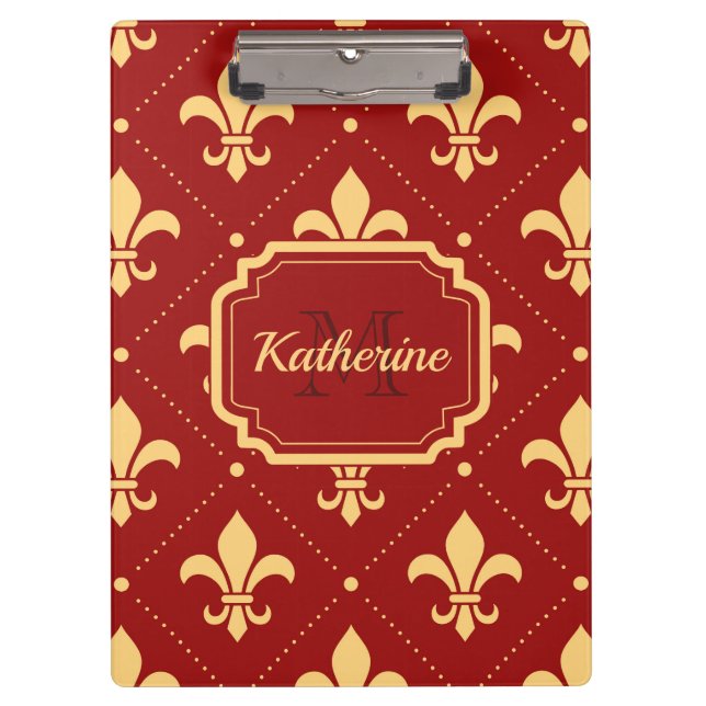 Fleur-de-lis Pattern Clipboard (Front)
