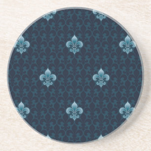 Fleur De Lis Pattern Coaster