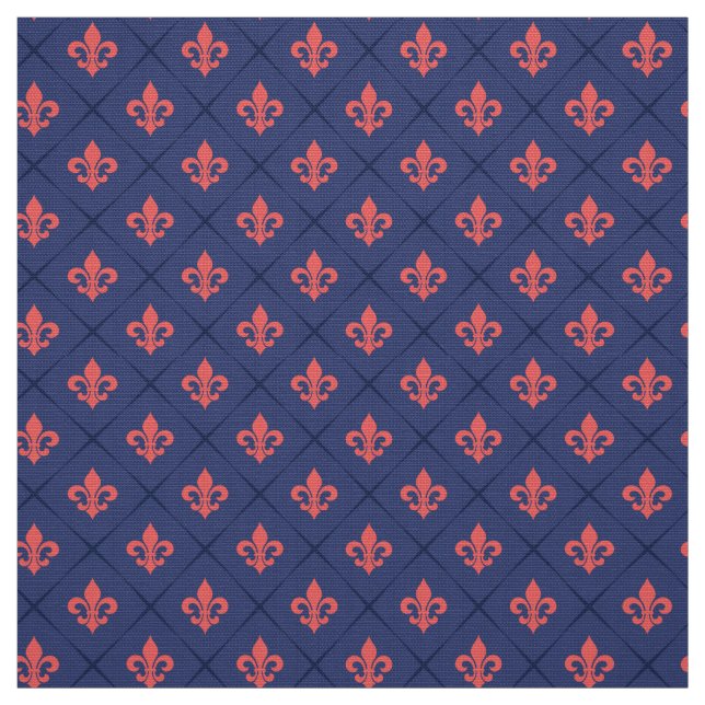 Fleur De Lis Pattern Fabric (Swatch)