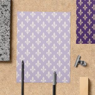 Fleur de Lis Pattern, French, Royal, Cream, Purple Flyer