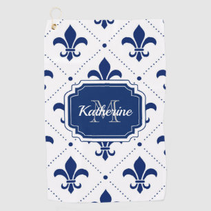 Fleur-de-lis Pattern Golf Towel