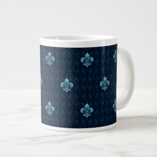 Fleur De Lis Pattern Large Coffee Mug