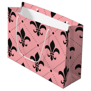 Fleur-de-Lis Pattern Large Gift Bag