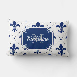 Fleur-de-lis Pattern Lumbar Cushion