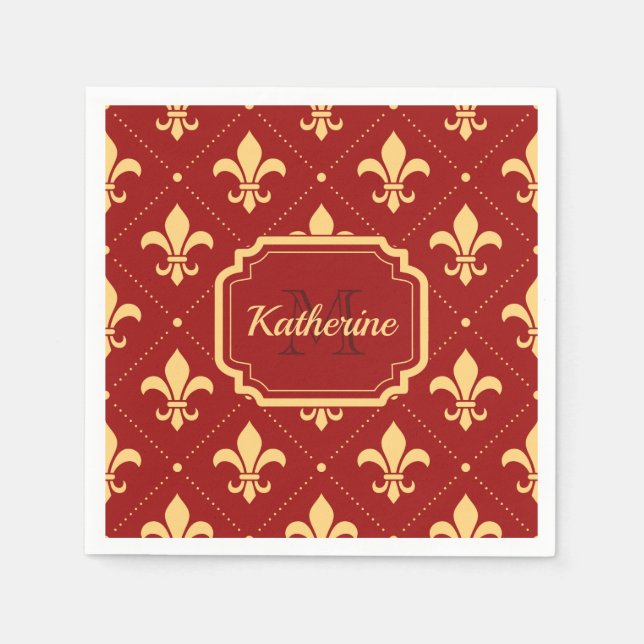 Fleur-de-lis Pattern Napkin (Front)