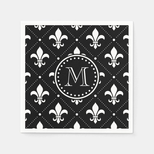 Fleur De Lis Pattern Napkin (Front)