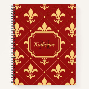 Fleur-de-lis Pattern Notebook