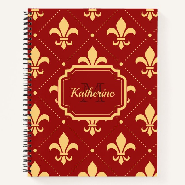 Fleur-de-lis Pattern Notebook (Front)