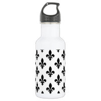 Fleur de Lis Pattern, Royal French, Black on White