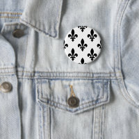 Fleur de Lis Pattern, Royal French, Black on White