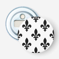 Fleur de Lis Pattern, Royal French, Black on White