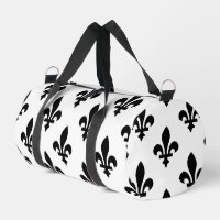 Fleur de Lis Pattern, Royal French, Black on White